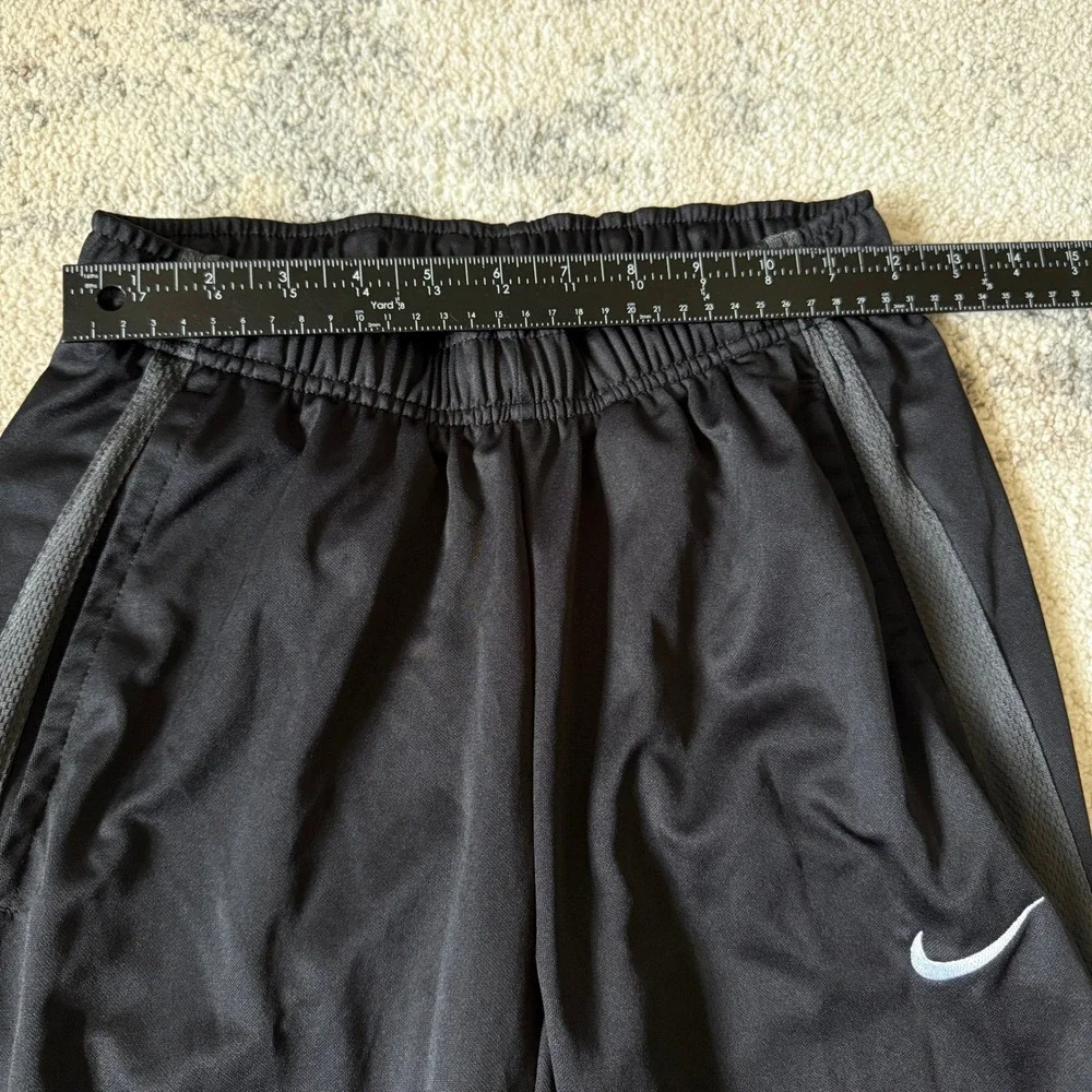 Nike Women's XS Epic Training Pants Black Gray Mesh Stripe Ankle Zips 836120-020